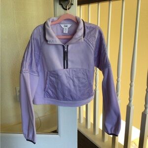 Athleta Girl Lavender Quarter-Zip Sweatshirt